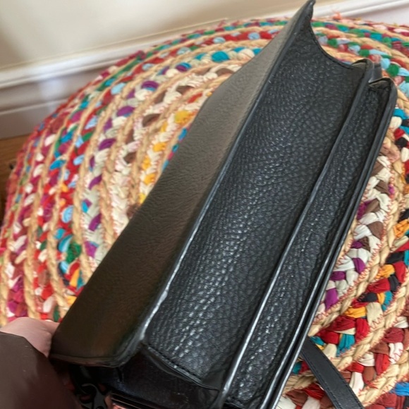 Dagne Dover Black Grained Leather Crossbody Bag - Picture 6 of 6